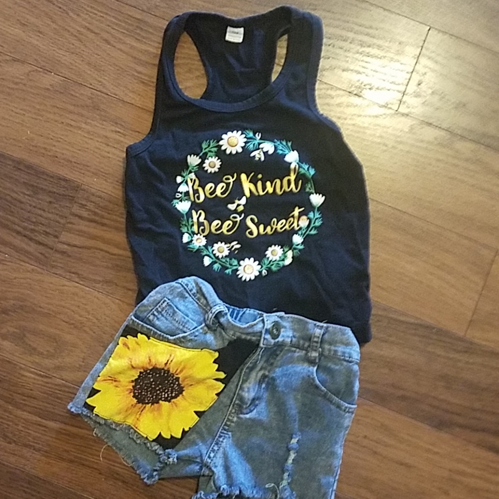 Toddler girl short and tank top set